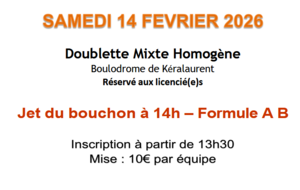 Doublette mixte 14 février